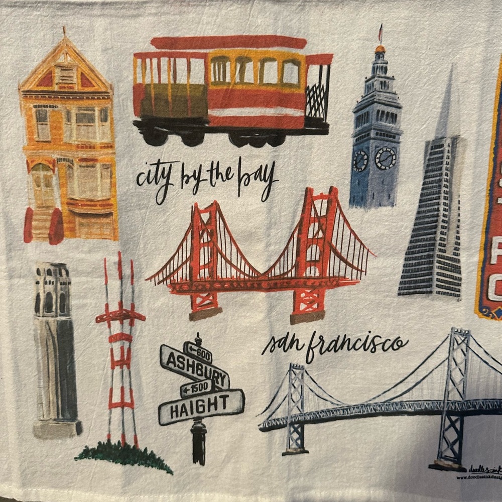 doodles.ink San Francisco Collage Tea Towel - Picture 8 of 11